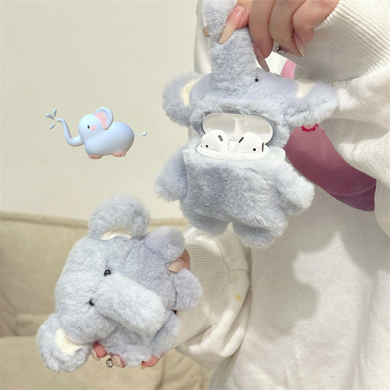 Cute Cartoon Baby Elephant Wireless Bluetooth Headset Protective Cover
