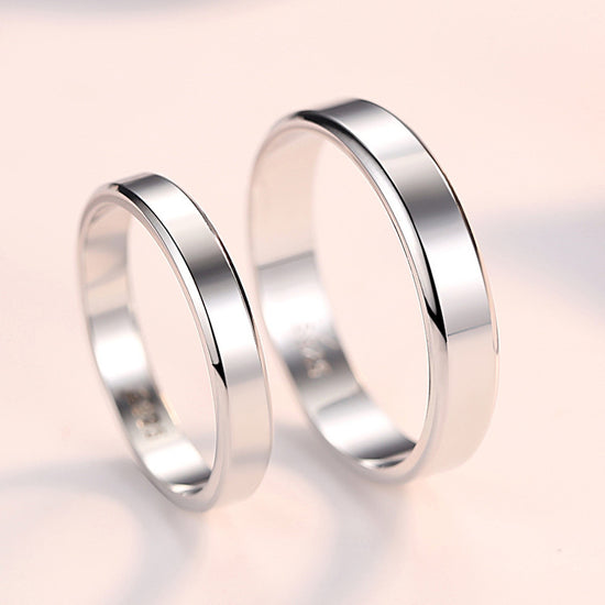 925 Pure Silver Couple Wedding Bands