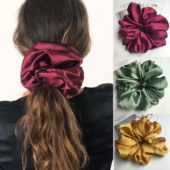 Oversized Smooth Satin Large Circle Hair Tie