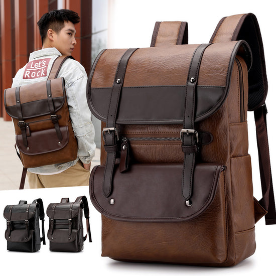 PU Waterproof Backpack – Student Laptop & Computer Bag