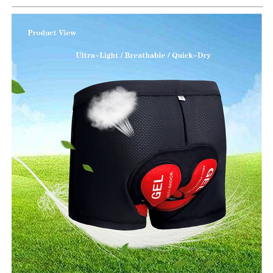 Men’s & Women’s Cycling Shorts – Gel Padded Compression Bike Underwear for Road & MTB