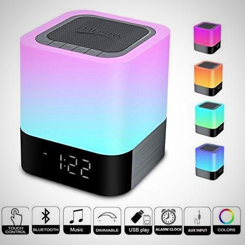 Smart LED Night Light Speaker – Bluetooth Alarm Clock with 5W Audio & USB Charging