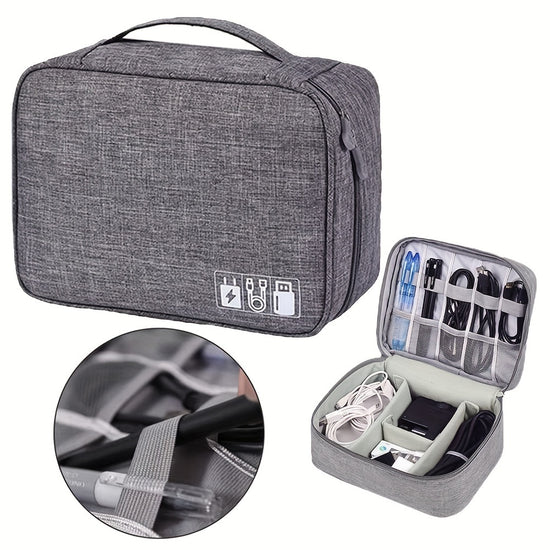 Portable Electronics Organizer – Waterproof Travel Cable & Charger Storage Bag