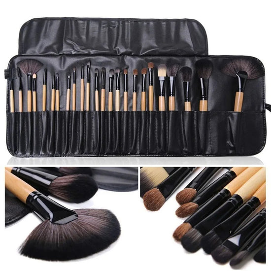 24-Piece Makeup Brush Set – Professional Cosmetic Tools for Face & Eyes
