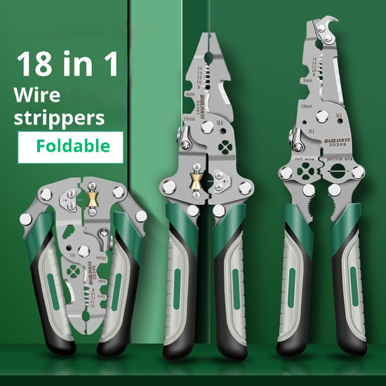 Foldable Wire Stripper Multifunctional Pulley Design